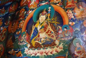 13 Rongbuk Monastery Main Chapel Wall Painting Of Padmasambhava Guru Rinpoche
